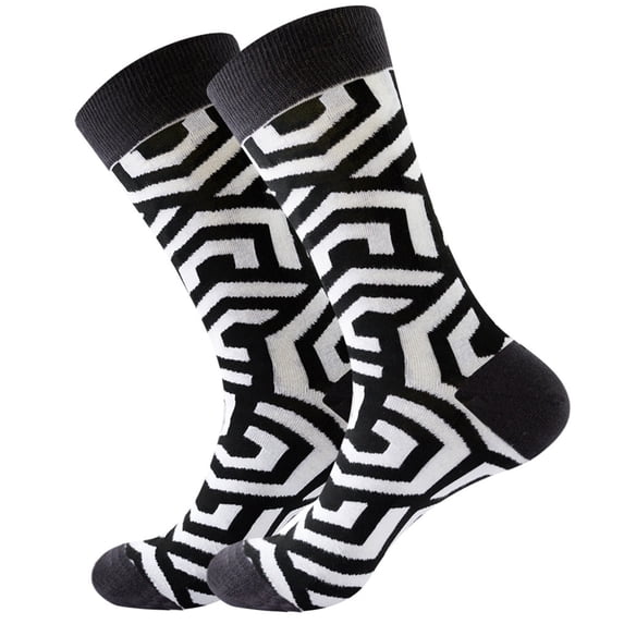 Gkeoshab Compression Socks for Women Unisex Adult Geometric Lattice Print Mid Tube Socks, Colorful Street Style Fashion Footwear, Trendy Personality Casual Daily Socks Womens Socks Compression Socks