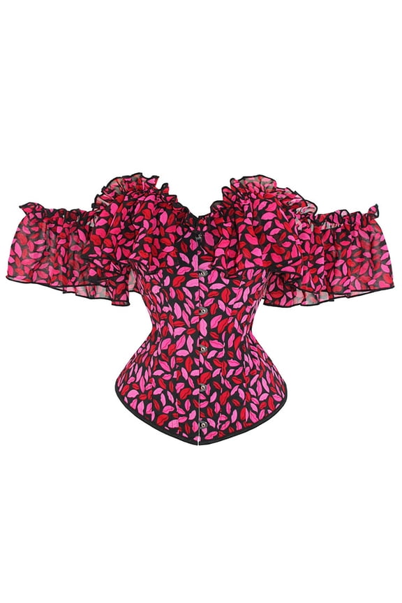 Corset Tops for Women Shapewear Hot Pink M
