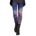 thumbnail image 1 of Gkeoshab Crz Yoga Leggings Women's Cosmic Print Yoga Leggings Universe Themed Base Layer Pants Milk Silk Grinding for Spring Summer Blue M, 1 of 5