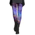 thumbnail image 1 of Gkeoshab Crz Yoga Leggings Women's Cosmic Print Yoga Leggings Universe Themed Base Layer Pants Milk Silk Grinding for Spring Summer Purple XL, 1 of 5