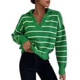 thumbnail image 1 of Gkeoshab Fall Sweaters for Women Long Sleeve Shirts for Women 2025 Fall Clothes Tunic Tops Loose Fit Dressy Crewneck Pullover Sweaters Green L, 1 of 4