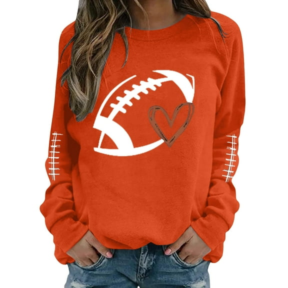 Gkeoshab Fall Sweaters for Women Women's Oversized Sweaters 2025 Fall Outfits Trendy Crewneck Knit Fashion Pullover Tops Orange M