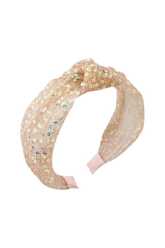 Hair Ties Women's Glitter Knot Soft Headbands Shiny Hair Accessories for Stage Singing Dancing and Parties Comfortable Fit for Women