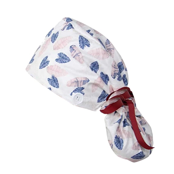 Gkeoshab Hats for Women Unisex Cotton Nurse Cap Cute Doctor Printed Dust-Proof Hat for Medical Staff & Beauticians Skull Cap