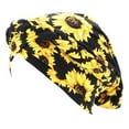 thumbnail image 1 of Gkeoshab Hats for Women Women's Muslim Chemo Hat Polyester Flower Braids Printed Design Turban Headscarf Skull Cap, 1 of 2