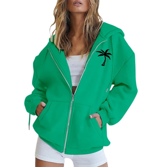 Gkeoshab Hoodies for Women Hoodies for Women Oversized Sweatshirts Fall Fashion Outfits 2025 Casual Sweaters Tops Fleece Workout Winter Clothes Green XL