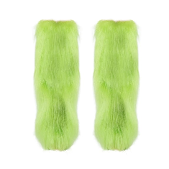 Gkeoshab Leg Warmers Women's Plush Furry Boot Cuffs Leg Warmers, Long Warm Slim Design, Faux Fur Soft Leg Covers for Winter Daily Outfits Compression Socks for Women Stockings for Women
