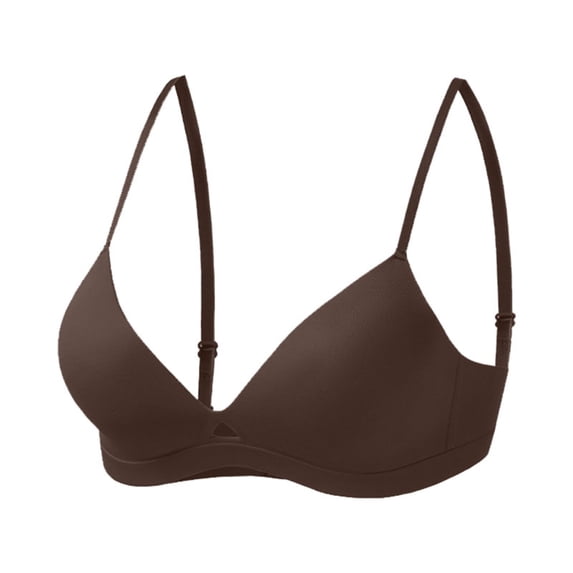 Gkeoshab Nursing Bras Women Printed Soft Wireless Bra High Support Bralette Comfortable & Breathable Brown S