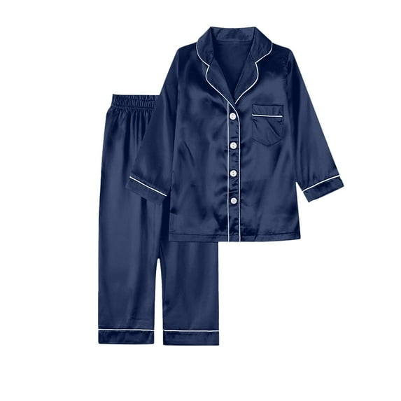 Gkeoshab Pajamas for Women Set Christmas Pjs Matching Sets Long Sleeve Pajamas Silk Satin Pajama Sets Button Down Sleepwear Pjs Loungewear