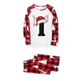 thumbnail image 1 of Gkeoshab Pajamas for Women Set Matching Family Pajamas Sets Christmas PJ's with 140 Letter and Plaid Printed Long Sleeve Tee and Bottom Loungewear I, 1 of 5