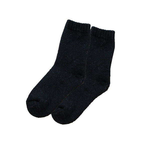 Gkeoshab Pilates Socks Autumn Winter Thick Heavy Wool Mid-Tube Socks, Solid Color Fluffy Towel Lined, Thermal Warmth for Cold Weather Daily Use Compression Socks for Women Stockings for Women