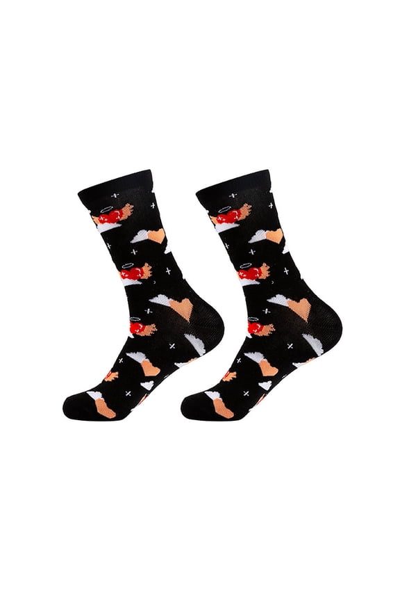 Pilates Socks Valentine’s Day Matching Crew Socks for Couples, Cute Heart Lip Pattern Cotton Socks, Funny Novelty Holiday Gift Footwear No Show Socks Womens Pilates Socks