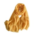 thumbnail image 1 of Gkeoshab Scarf Women’s Lightweight Sheer gauze Scarf Solid Color Cotton & Linen Fabric Decorative Scarf, 1 of 5