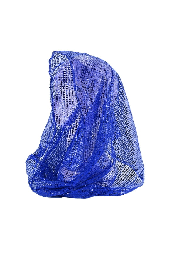 Scarf Women's Solid Color Sequin Headscarf Shiny Stretchy Turban Wrap Elegant Stage Performance Headwear for Dance Parties and Themed Costume Wear
