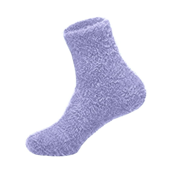 Gkeoshab Socks for Women Coral Fleece Fuzzy Socks for Women & Men, Thickened Winter Sleep Socks, Non-Slip Solid Color Floor Socks