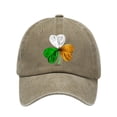 thumbnail image 1 of Gkeoshab St Patricks Day Decorations Unisex Washed Cotton Dad Baseball Cap St. Patrick's Day Style Fashion Color Block Print Vintage Distressed Visor Hat, 1 of 3