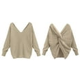 thumbnail image 1 of Gkeoshab Sweater Dress Long Sleeve Shirts for Women 2026 Fall Clothes Tunic Tops Loose Fit Dressy Crewneck Pullover Sweaters Beige M, 1 of 4
