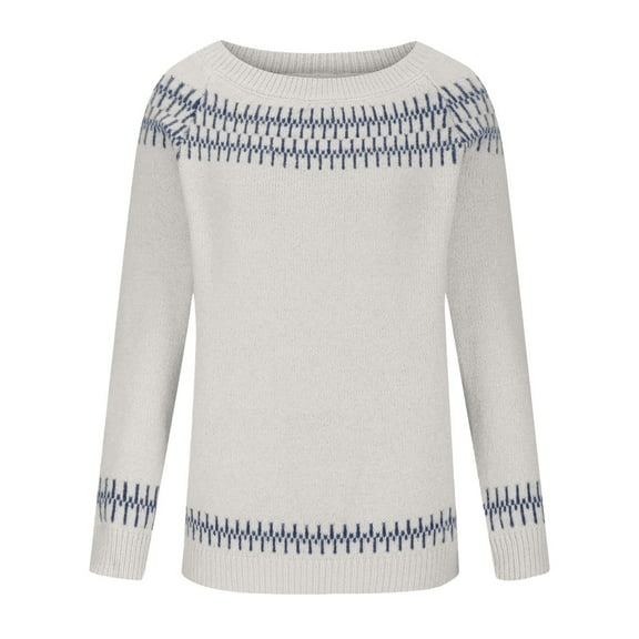 Gkeoshab Sweater Dress Long Sleeve Shirts for Women 2025 Fall Clothes Tunic Tops Loose Fit Dressy Crewneck Pullover Sweaters White M