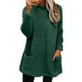 thumbnail image 1 of Gkeoshab Sweater Dress Women's Long-Sleeve Loose-Fit Round-Neck Sweater for Fall and Winter Green XL, 1 of 6