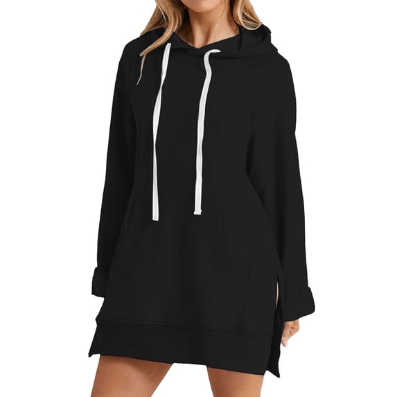 Gkeoshab Sweaters for Women Hoodies for Women Oversized Sweatshirts Fall Fashion Outfits 2025 Casual Sweaters Tops Fleece Workout Winter Clothes Black L