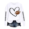 thumbnail image 1 of Gkeoshab Sweaters for Women Baseball Print Women's Long-Sleeve Loose-Fit Round-Neck Sweater for Fall and Winter White XXL, 1 of 4