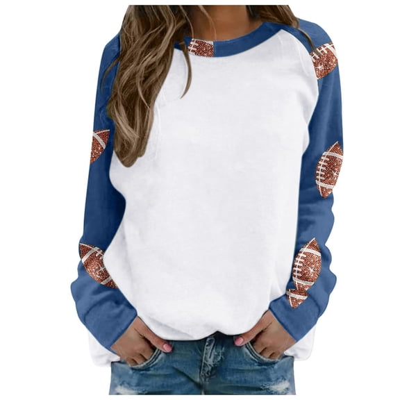 Gkeoshab Sweaters for Women Long Sleeve Shirts for Women 2025 Fall Clothes Tunic Tops Loose Fit Dressy Crewneck Pullover Sweaters Blue S