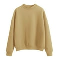 thumbnail image 1 of Gkeoshab Sweaters for Women Long Sleeve Shirts for Women 2026 Fall Clothes Tunic Tops Loose Fit Dressy Crewneck Pullover Sweaters Khaki XXXXL, 1 of 5