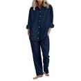 thumbnail image 1 of Gkeoshab Sweaters for Women Tracksuit Sweatsuit Sweatshirt and Sweatpant for Women Men 2 Piece Sets Pullover Sweater Navy S, 1 of 9
