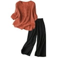 thumbnail image 1 of Gkeoshab Sweaters for Women Tracksuit Sweatsuit Sweatshirt and Sweatpant for Women Men 2 Piece Sets Pullover Sweater Orange L, 1 of 8