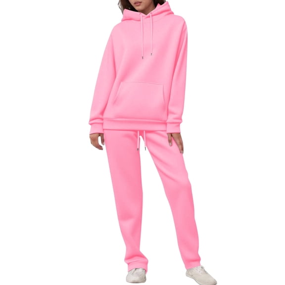 Gkeoshab Sweaters for Women Tracksuit Sweatsuit Sweatshirt and Sweatpant for Women Men 2 Piece Sets Pullover Sweater Pink L