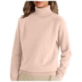 thumbnail image 1 of Gkeoshab Sweaters for Women Women's Casual Long Sleeve Stand Neck Sweatshirt Button Pullover Tops Winter Clothing for Women, 1 of 4