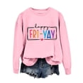 thumbnail image 1 of Gkeoshab Sweaters for Women Women's Long-Sleeve Loose-Fit Round-Neck Sweater for Fall and Winter Pink L, 1 of 2