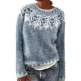 thumbnail image 1 of Gkeoshab Sweaters for Women Women's Long-Sleeve Loose-Fit Round-Neck Sweater for Fall and Winter Silver L, 1 of 9