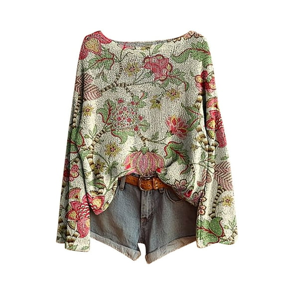 Gkeoshab Sweaters for Women Women's Oversized Sweaters 2025 Fall Outfits Trendy Crewneck Knit Fashion Pullover Tops Pink XXXL