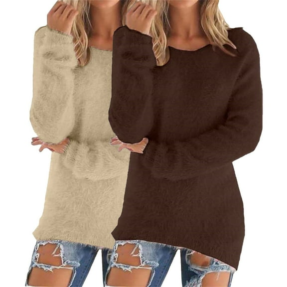 Gkeoshab Sweaters for Women Womens Oversized Fleece Sweatshirts Fall Fashion 2025 Pullover Sweaters Winter Clothes Winter Clothing for Women