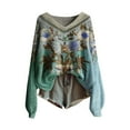 thumbnail image 1 of Gkeoshab Sweatshirt Women's Vintage Print Fall Knit Sweater, Retro Pattern Long Sleeve Pullover with Soft Acrylic Blend for Nostalgic Autumn Outings and Timeless Casual Elegance Mint Green XXL, 1 of 4