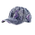 thumbnail image 1 of DJN Unisex Distressed Denim Baseball Cap Washed Ripped Hat with Colorful Stitching Polyester Cotton Adjustable Snapback Purple One Size, 1 of 7