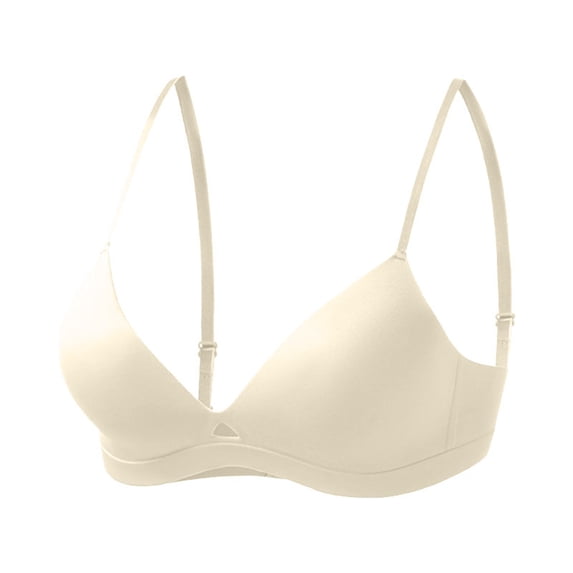 Gkeoshab Women's Bras Women Printed Soft Wireless Bra High Support Bralette Comfortable & Breathable White M