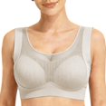 thumbnail image 1 of Gkeoshab Women's Bras Women's Full Coverage Sports Bra, High Support Yoga & Workout Bra for Daily Wear White XXXL, 1 of 5