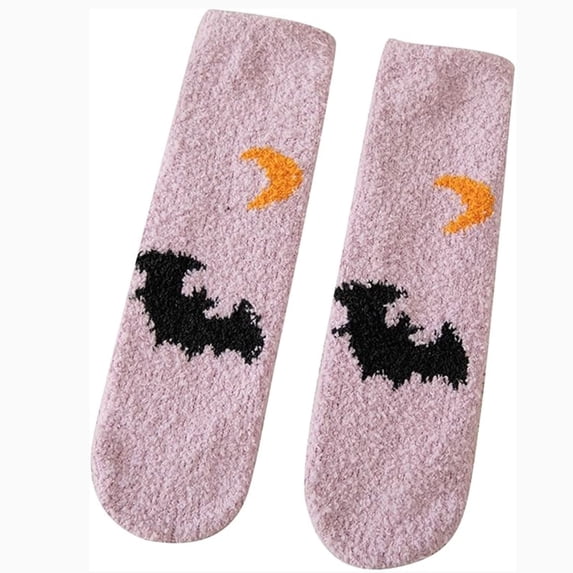 Gkeoshab Womens Socks Halloween Socks with Pumpkin Bat Ghost Patterns Cute Printed Festive Novelty Crew Socks Soft Breathable