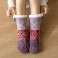 thumbnail image 1 of Gkeoshab Womens Socks Women's Winter Thick Fleece Lined Slipper Socks Plush Lamb Fleece Indoor Floor Socks With Non-Slip Grippers Warm Cozy, 1 of 5