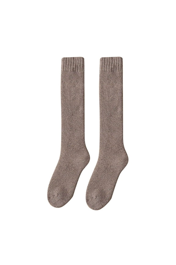 Womens Socks Womens Wool Knee High Socks, Super Warm Terry Lined Over The Calf Socks, Thickened Winter Leg Warmers