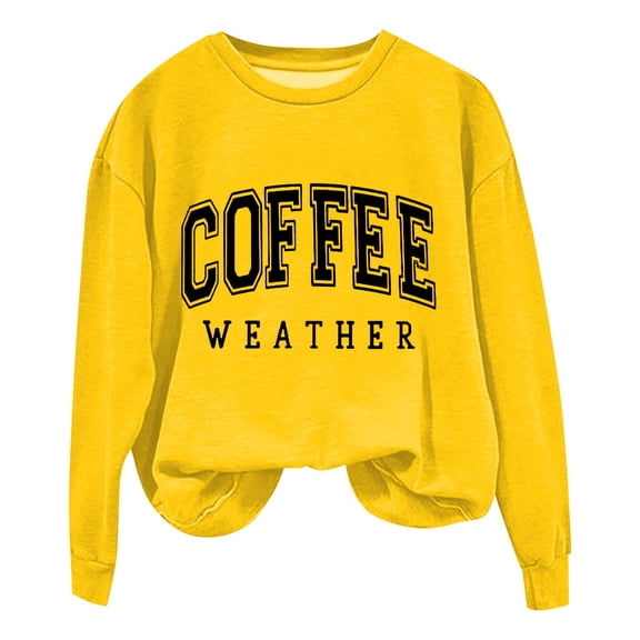 Gkeoshab Womens Sweaters Long Sleeve Shirts for Women 2025 Fall Clothes Tunic Tops Loose Fit Dressy Crewneck Pullover Sweaters Yellow M