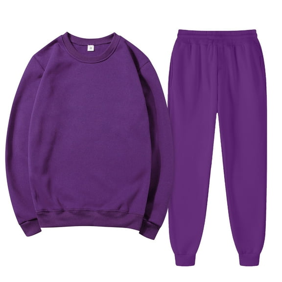 Gkeoshab Womens Sweaters Tracksuit Sweatsuit Sweatshirt and Sweatpant for Women Men 2 Piece Sets Pullover Sweater Dark Purple XL