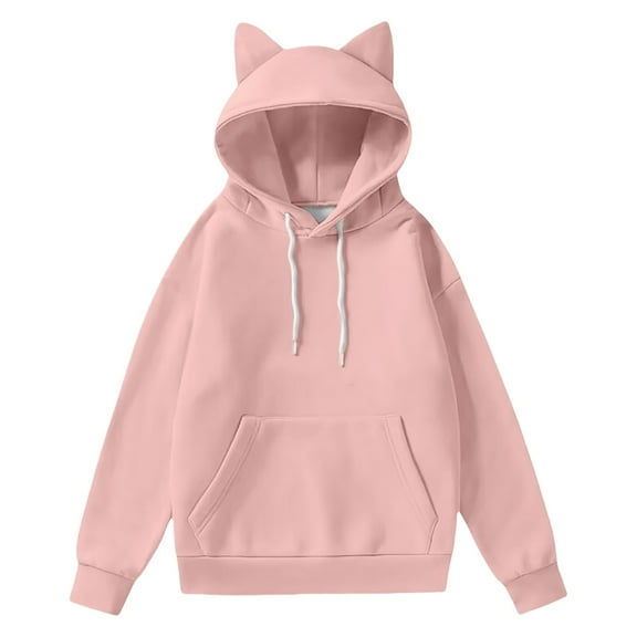 Gkeoshab Womens Sweaters Women's Long Sleeve V-Neck Button Down Cardigan Knit Shrugs Sweater Pink L