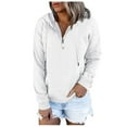 thumbnail image 1 of Gkeoshab Womens Sweaters Womens Oversized Hoodies Fleece Sweatshirts Fall Fashion 2025 Pullover Sweaters Winter Clothes White L, 1 of 7