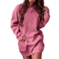 thumbnail image 1 of Gkeoshab Womens Sweatshirt Women's Solid Color Hooded Pullover Sweatshirt Style A, Athletic Inspired Casual Top with Front Pocket and Adjustable Drawstring for Sporty Everyday Comfort Wear Red L, 1 of 5