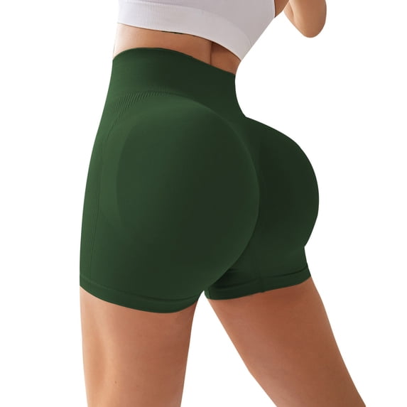 Gkeoshab Yoga Pants Women Women's High-Rise Tight Yoga Shorts Breathable for Hot Weather Workouts Green XS