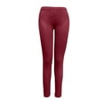 thumbnail image 1 of Gkeoshab Yoga Pants Women Women's Solid Color Seamless Yoga Pants Breathable Workout Leggings Four Season Wine Red XXL, 1 of 7