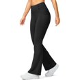 thumbnail image 1 of Gkeoshab Yoga Pants Women's High-Waisted Flared Yoga Pants with Deep Button Pockets Slimming Casual Trousers for Spring & Fall Black L, 1 of 8